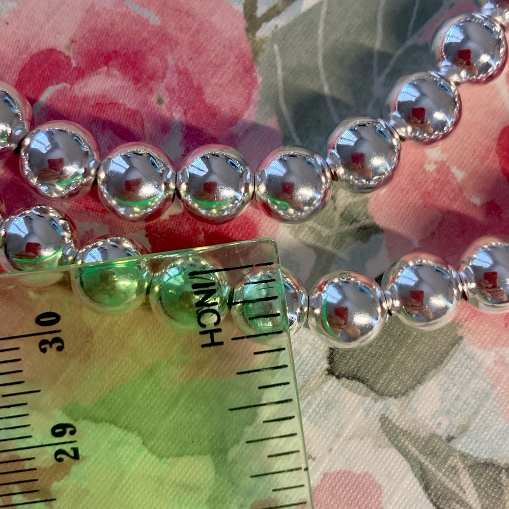 ๐ Sterling Silver Beaded Beads Necklace - Picture 4 of 5